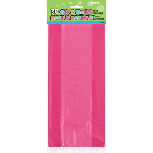30ct Hot Pink Cello Bags