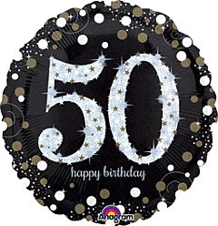 003 SD BLLN SPRKL BDAY 50 R