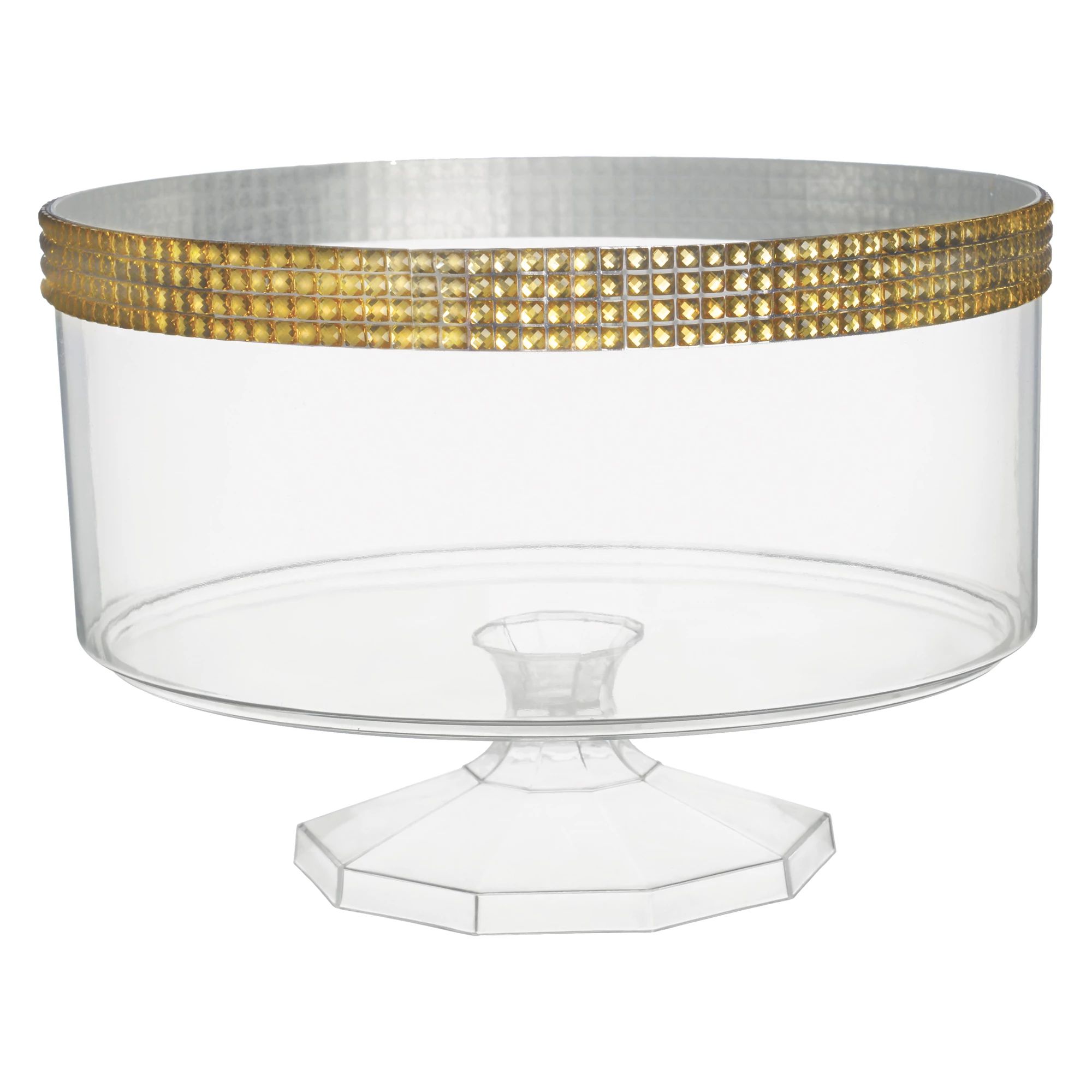 LG CLR TRIFLE CONTAINR/GLD GEM