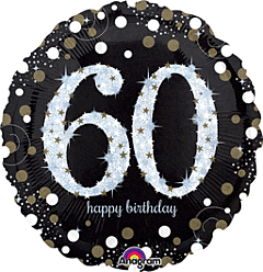 770 SD BLLN SPRKL BDAY 60 R