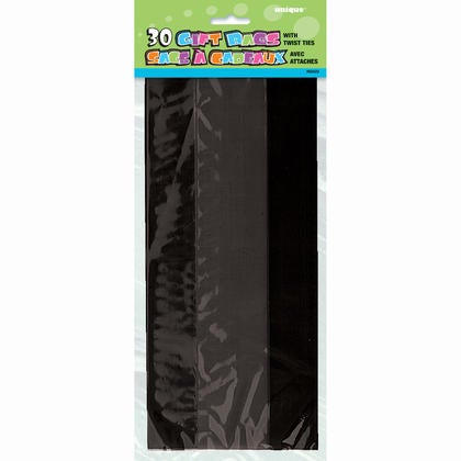 30ct Black Cello Bags